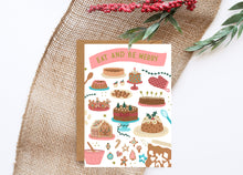 Load image into Gallery viewer, Eat &amp; Be Merry Foiled Christmas Card
