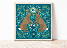 Load image into Gallery viewer, Folk Hare Print
