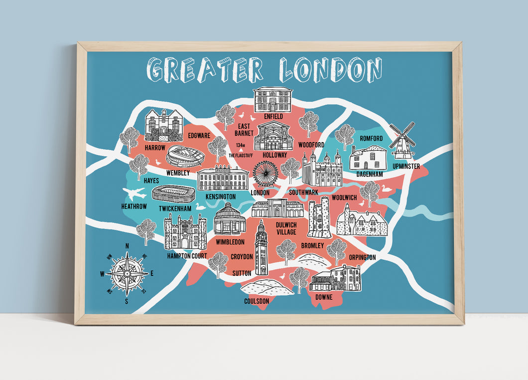 Greater London Illustrated Map