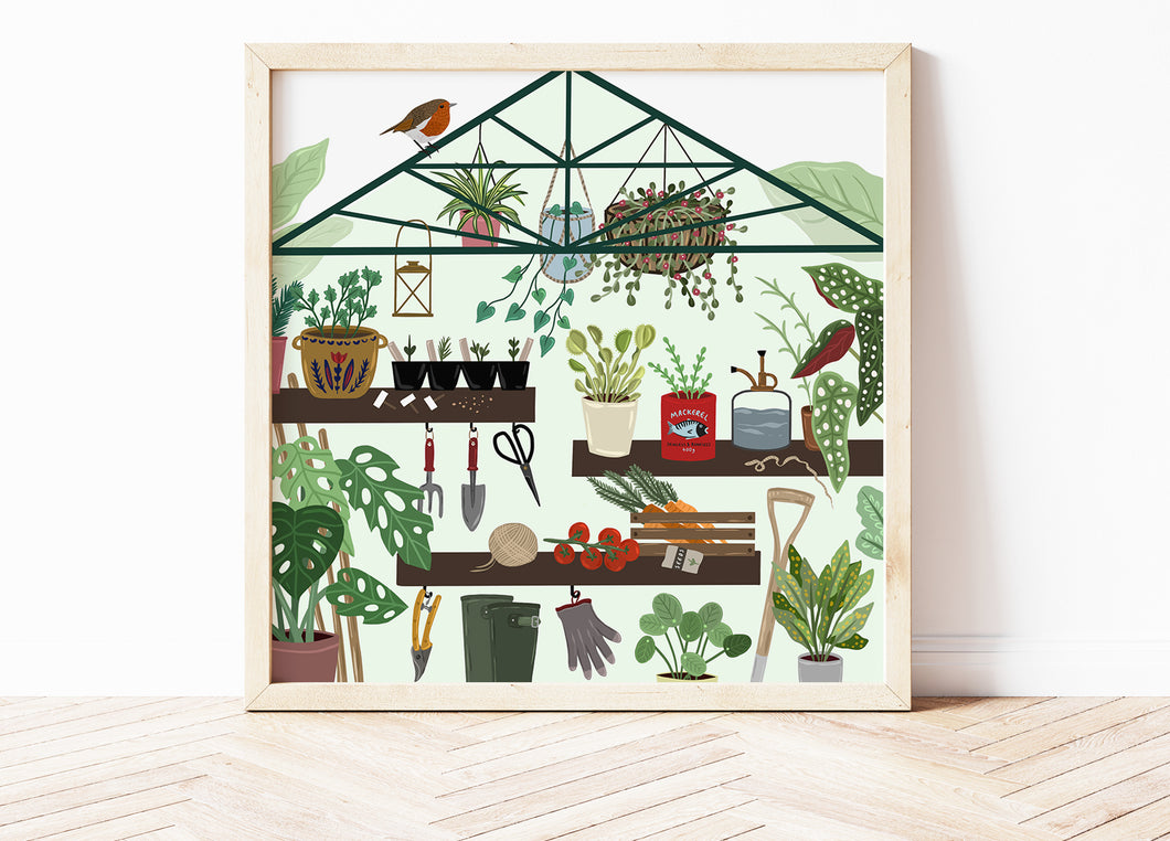 Gardener's Greenhouse Print