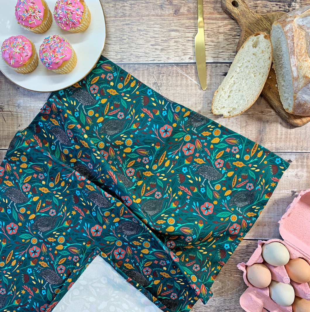 Guinea Fowl Print Tea Towel