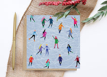 Load image into Gallery viewer, Ice Skating Christmas Card
