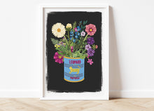 Load image into Gallery viewer, Vintage paprika tin &amp; floral posy print

