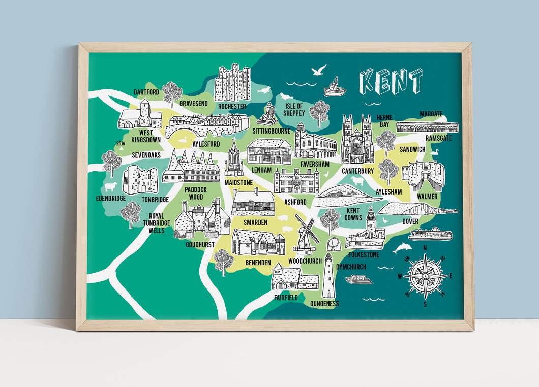 Kent Illustrated Map