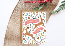 Load image into Gallery viewer, Wishes and Kisses Foiled Christmas Card

