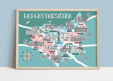 Load image into Gallery viewer, Leicestershire Illustrated Map
