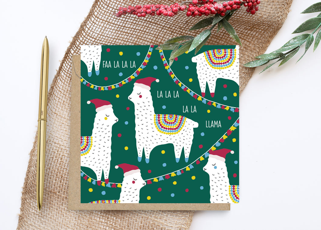 Llama Christmas Card