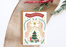 Load image into Gallery viewer, Magical Unicorn Foiled Christmas Card
