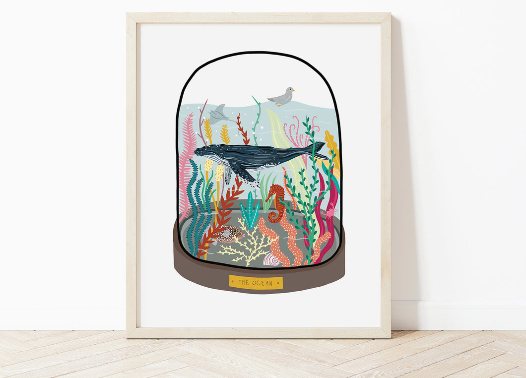 Ocean Bell Jar Print