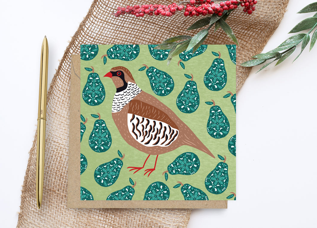 Partridge in a Pear Tree Christmas Card