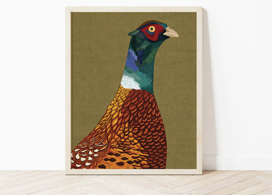 Pheasant Illustrated Print