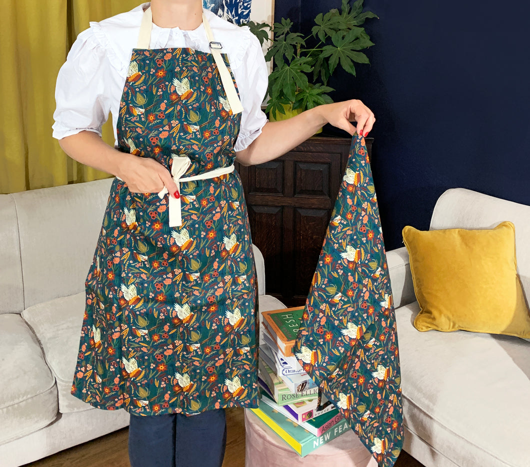 Pheasant Print Apron