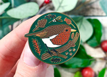 Load image into Gallery viewer, Robin Enamel Pin Badge
