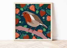 Load image into Gallery viewer, Robin and Strawberries Print
