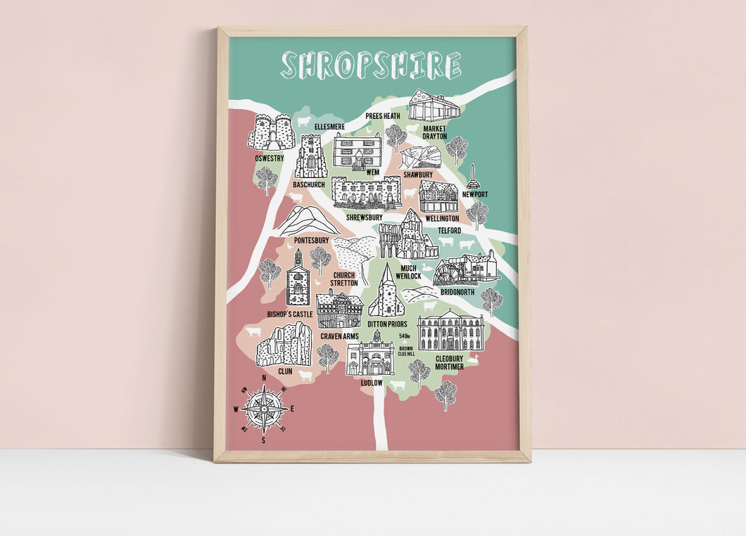 Shropshire Illustrated Map