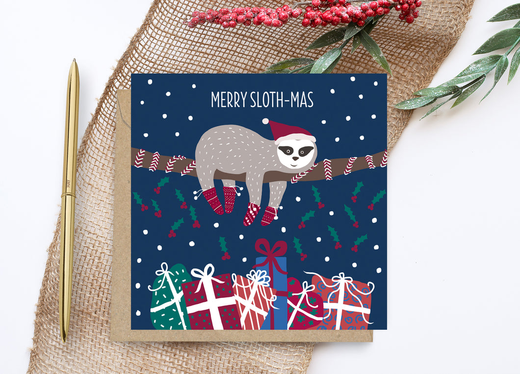 Merry Slothmas Christmas Card