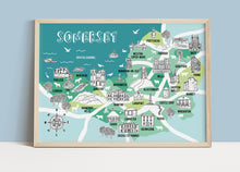 Load image into Gallery viewer, Somerset Illustrated Map
