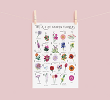 Load image into Gallery viewer, A-Z of Garden Flowers Poster
