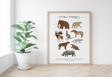 Load image into Gallery viewer, Extinct Mammals Print
