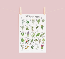 Load image into Gallery viewer, A-Z of Herbs Poster
