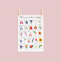 Load image into Gallery viewer, A-Z of Edible Flowers Poster
