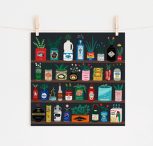 Load image into Gallery viewer, Kitchen food Packaging &amp; Plants Print
