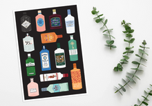 Load image into Gallery viewer, Gin Bottles Print
