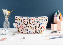 Load image into Gallery viewer, Bird Print Cosmetic Bag
