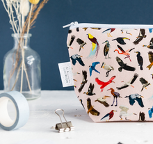 Load image into Gallery viewer, Bird Print Cosmetic Bag
