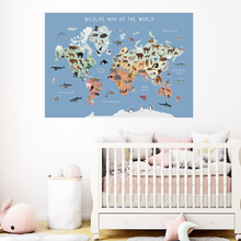 Load image into Gallery viewer, Wildlife Map of The World
