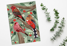 Load image into Gallery viewer, Red Birds &amp; Strawberries Print
