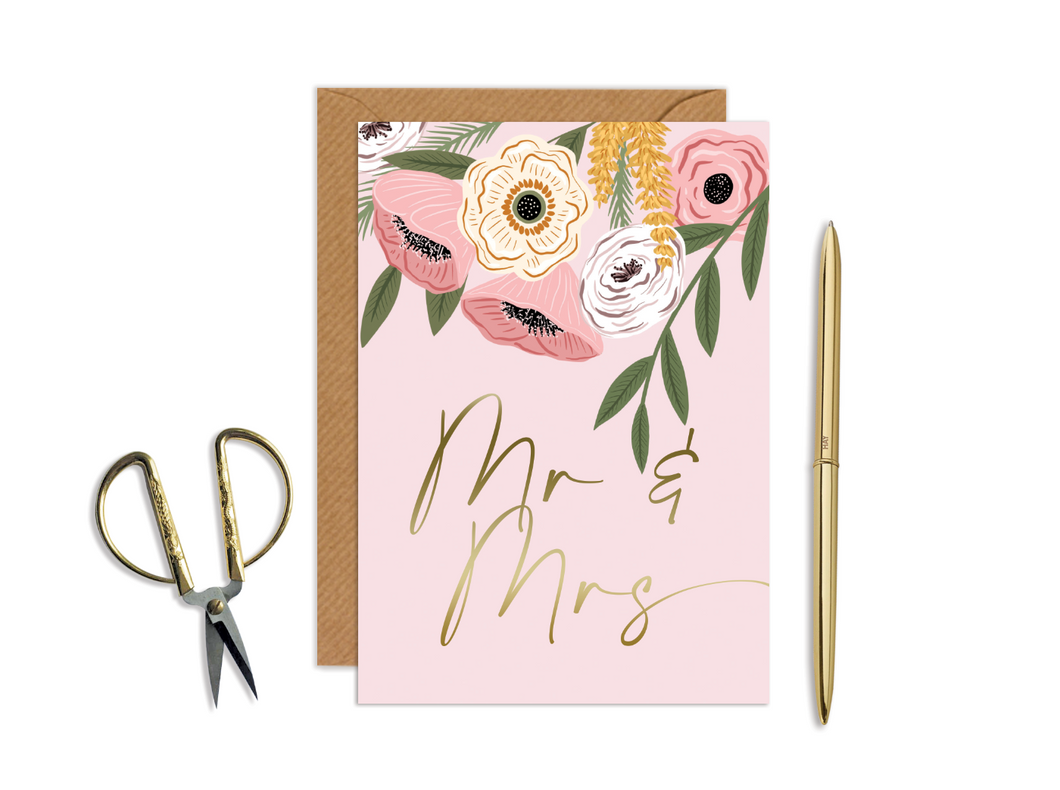 Mr & Mrs Wedding Card