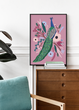 Load image into Gallery viewer, The peacock &amp; The Peonies Print
