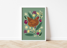 Load image into Gallery viewer, The Chicken &amp; The Dandelions Print

