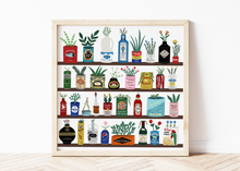 Load image into Gallery viewer, Kitchen food Packaging &amp; Plants Print
