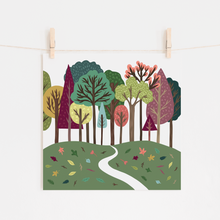 Load image into Gallery viewer, Colourful Trees Print
