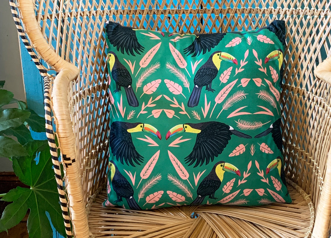 Keel-Billed Toucan Cushion