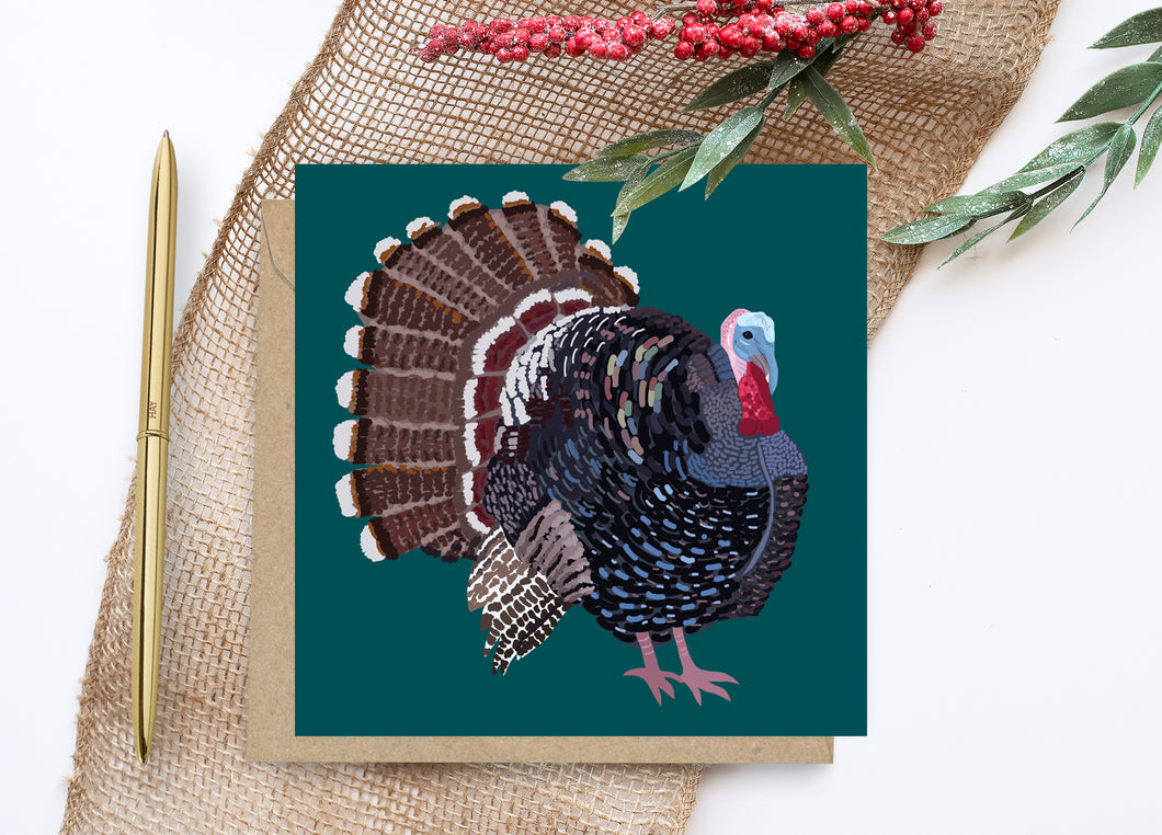 Turkey Christmas Card