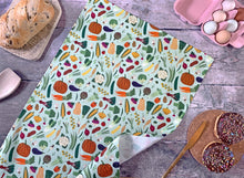 Load image into Gallery viewer, Vegetable Print Tea Towel
