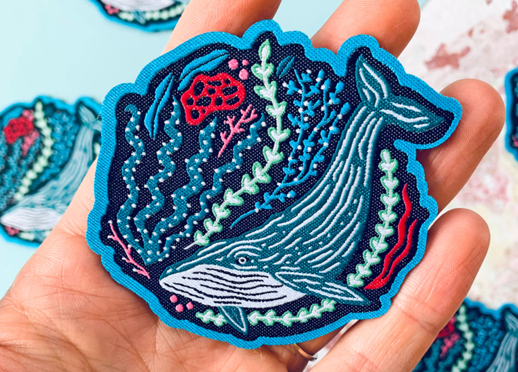Whale Embroidered Patch