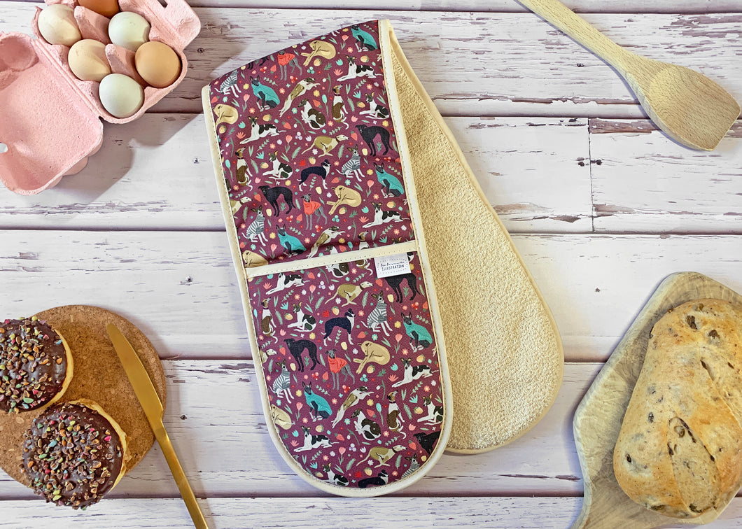 Whippet Print Oven Glove