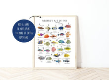 Load image into Gallery viewer, A-Z of Fish Poster
