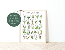 Load image into Gallery viewer, A-Z of Herbs Poster
