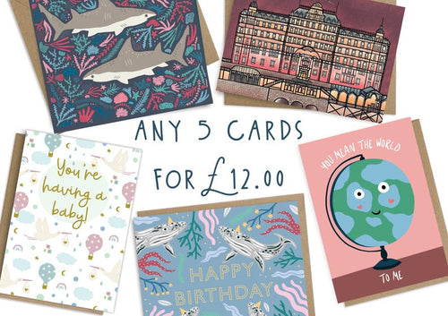Mix and Match Any 5 Greetings Cards