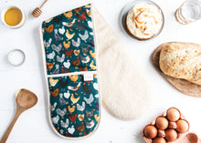 Load image into Gallery viewer, Chicken Print Oven Gloves
