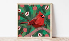 Load image into Gallery viewer, Cardinal and Lychees Print
