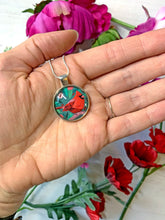 Load image into Gallery viewer, Cardinal and Lychees Pendant Necklace
