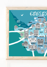 Load image into Gallery viewer, Cheshire Illustrated Map
