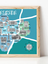 Load image into Gallery viewer, Cheshire Illustrated Map
