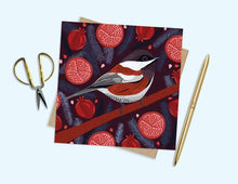 Load image into Gallery viewer, Chickadee and Pomegranates Card
